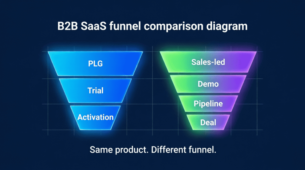 "PLG vs Sales-Led SaaS"